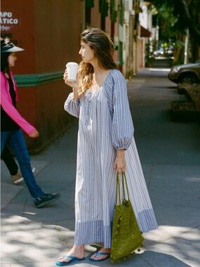 NWT Christy Dawn Tori Maxi Dress Meadow Stripe Size Small